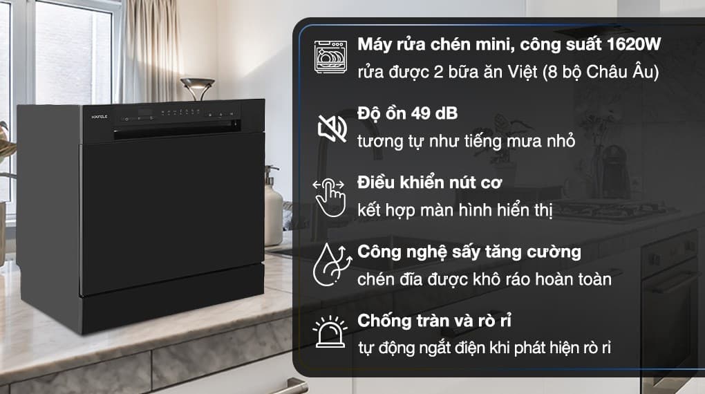 Ảnh Máy rửa chén mini Hafele HDW-T5531B (538.21.350)
