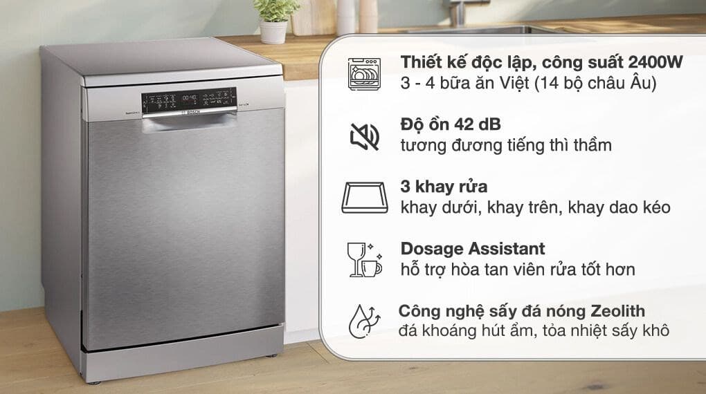 Ảnh Máy rửa chén độc lập Bosch SMS6ZCI37Q