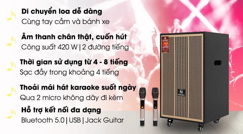 Ảnh Loa kéo karaoke Nanomax S-900 420W