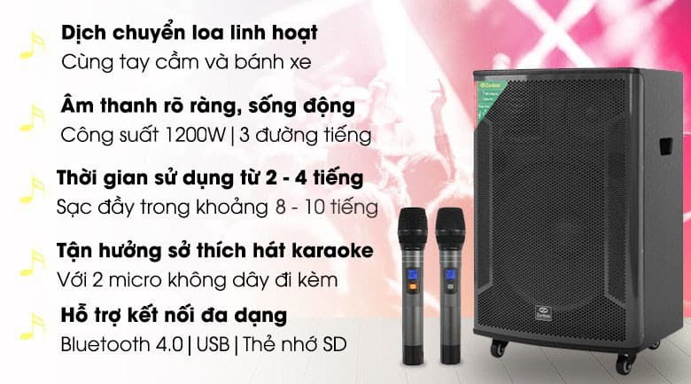 Ảnh Loa kéo karaoke Zenbos K-360 1200W