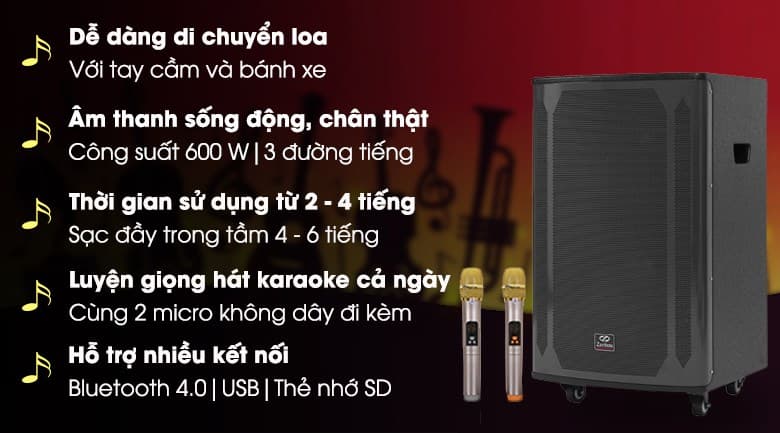 Ảnh Loa kéo karaoke Zenbos K-200 600W