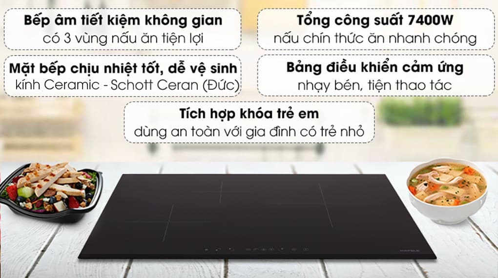 Ảnh Bếp từ 3 vùng nấu lắp âm Hafele HC-IS773EA (535.02.242)