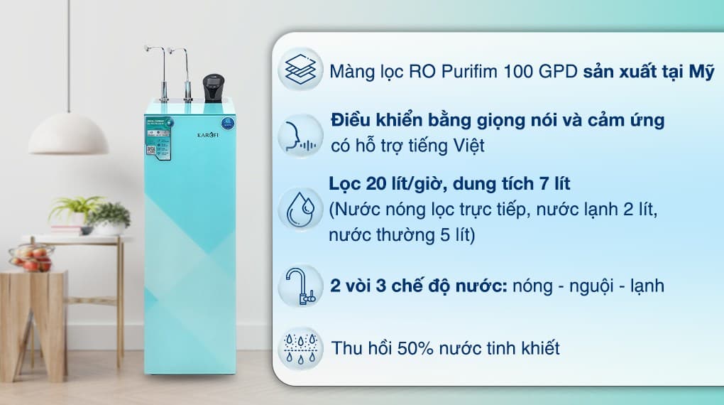 Ảnh Máy lọc nước RO nóng nguội lạnh Karofi KAD-N91 10 lõi
