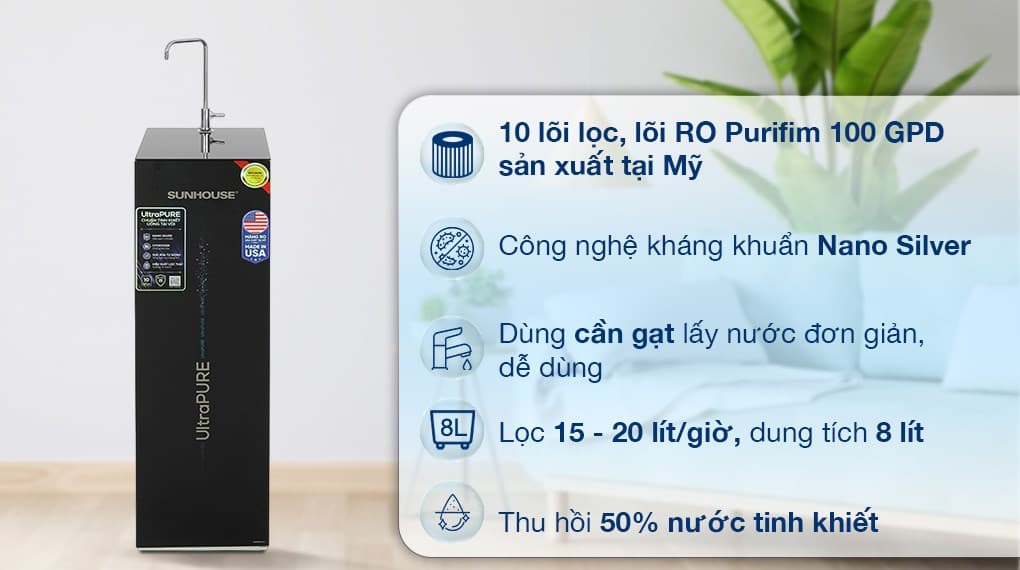 Ảnh Máy lọc nước RO Sunhouse UltraPURE SHA8891KL 10 lõi