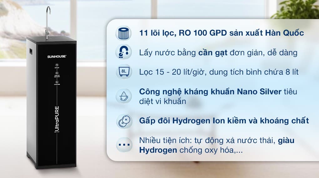 Ảnh Máy lọc nước RO Sunhouse UltraPURE SHA8800KL 11 lõi