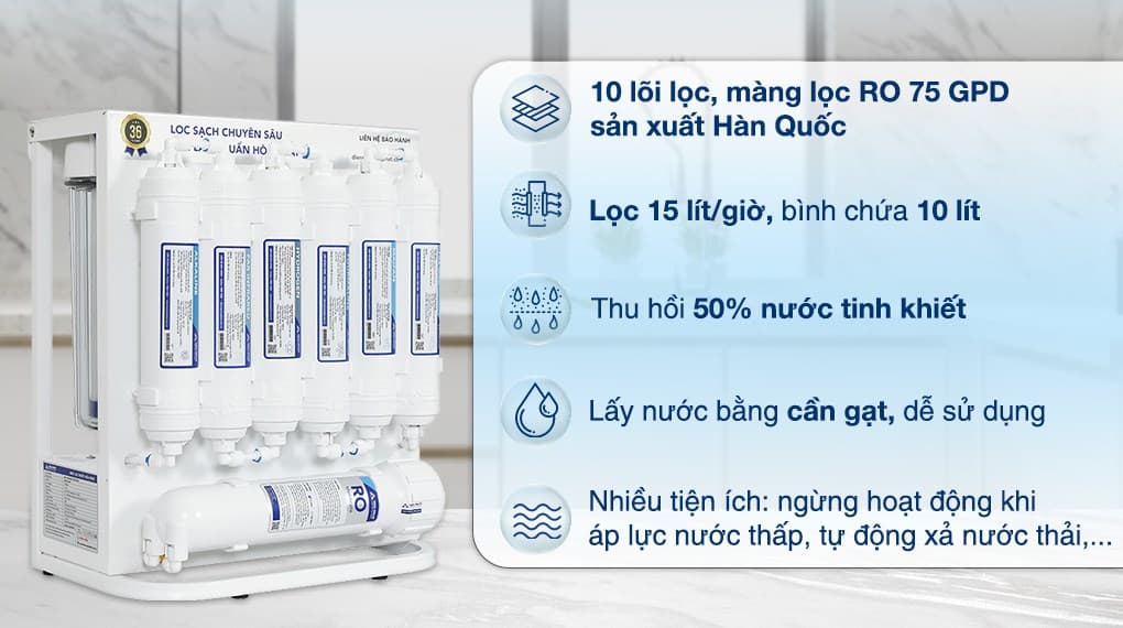 Ảnh Máy lọc nước RO Hòa Phát HWU1A 1022 10 lõi