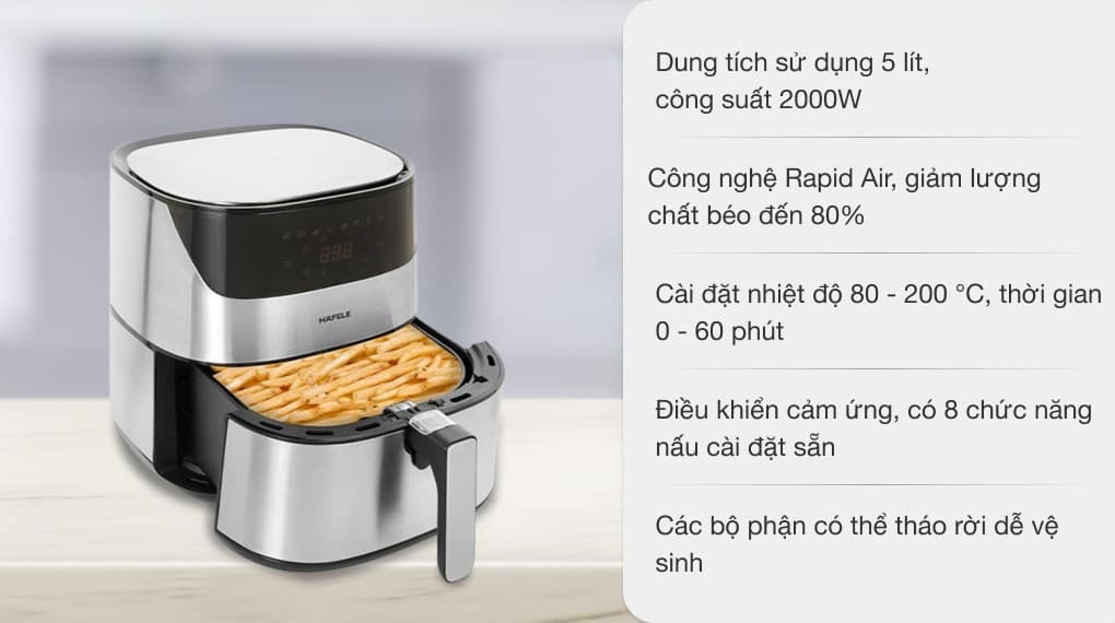Ảnh Nồi chiên không dầu Hafele AF-T5A (535.43.712) 5 lít