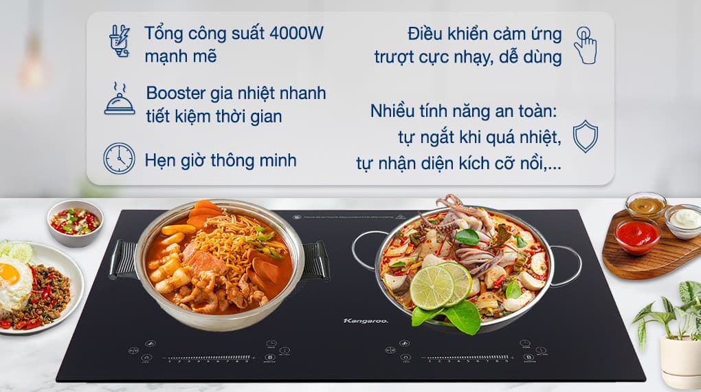 Ảnh Bếp từ đôi lắp âm Kangaroo KG855i