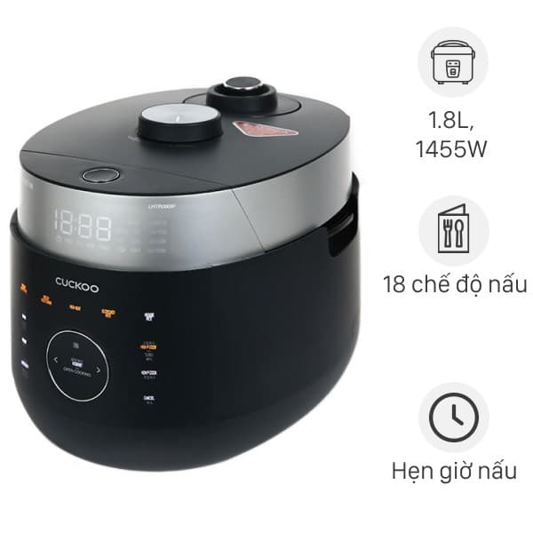 Nồi cơm áp suất cao tần Cuckoo 1.8 lít CRP-LHTR1009F/BKSIVNCV Điện gia dụng