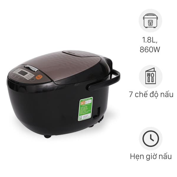 Nồi cơm điện tử Midea 1.8 lít MB-FS5018B Điện gia dụng