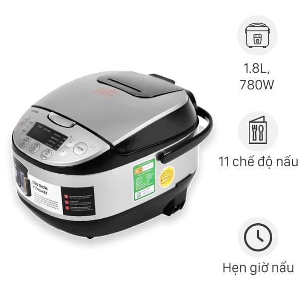 Nồi cơm điện tử Toshiba 1.8 lít RC-18DR2PV(K) Điện gia dụng