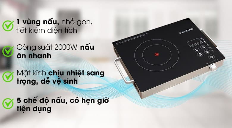 Ảnh Bếp hồng ngoại Sunhouse SHD 6017(EMC)