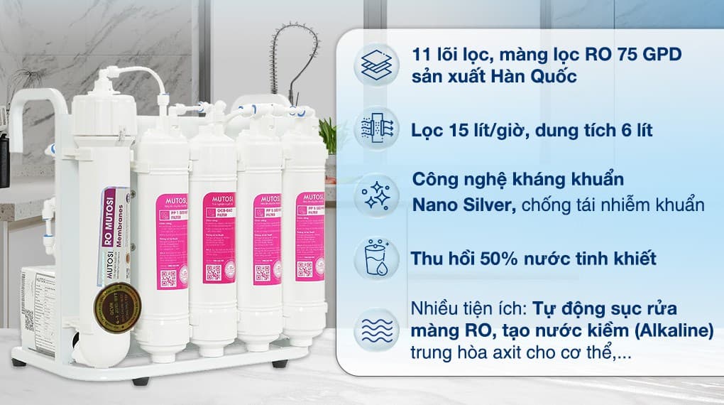 Ảnh Máy lọc nước RO Mutosi MP-1101 11 lõi