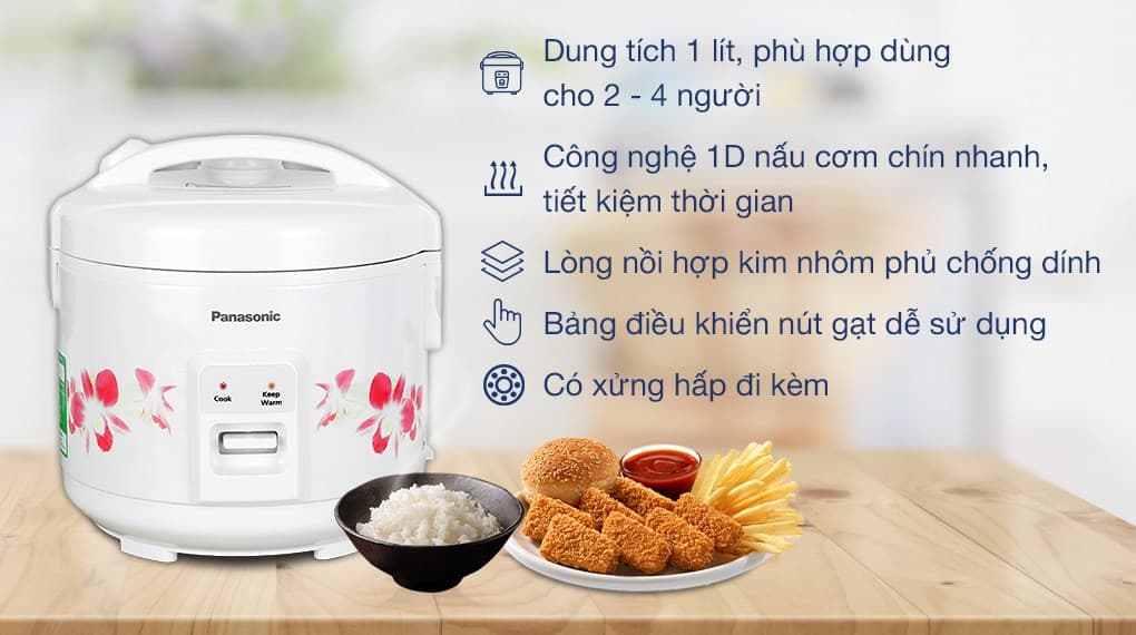 Ảnh Nồi cơm nắp gài Panasonic 1 lít SR-MVN10FRAX