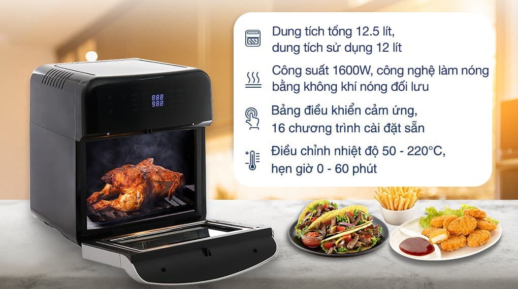 Ảnh Lò chiên không dầu Kangaroo KG12AF6A 12.5 lít
