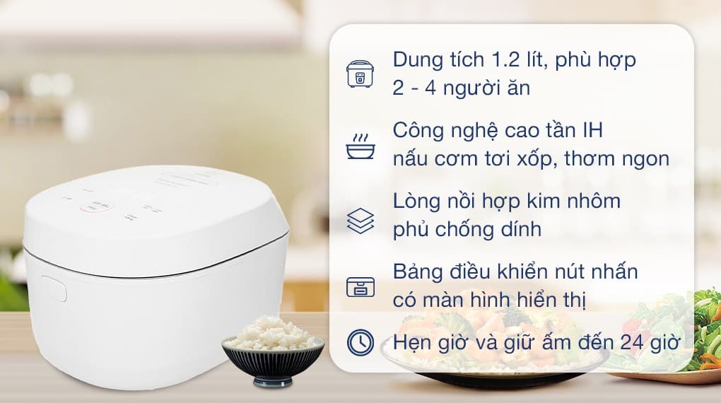 Ảnh Nồi cơm cao tần Sharp 1.2 lít KS-IH122V-WH
