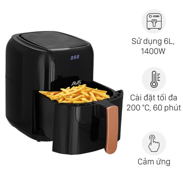 Nồi chiên không dầu AVA BF502A 6 lít