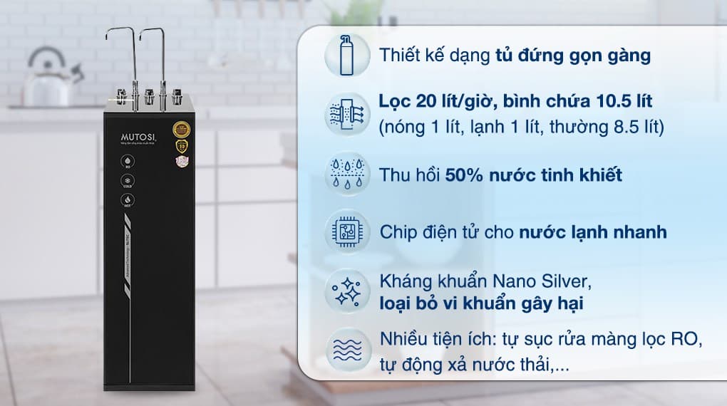 Ảnh Máy lọc nước RO nóng nguội lạnh Mutosi MP-S1011 10 lõi