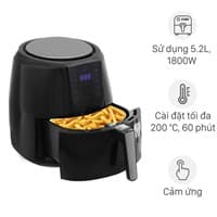 Nồi chiên không dầu Lock&Lock EJF357BLK 5.2 lít