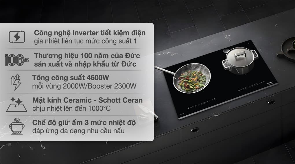 Ảnh Bếp từ đôi lắp âm Hafele HC-I7325B (533.09.979)