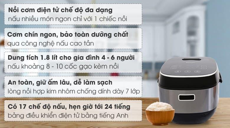 Ảnh Nồi cơm cao tần Sharp 1.8 lít KS-IH191V-BK