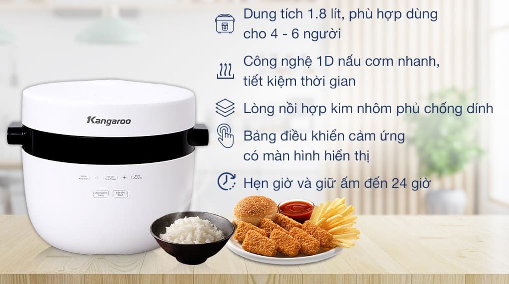 Ảnh Nồi cơm điện tử Kangaroo 1.8 lít KG18DR9