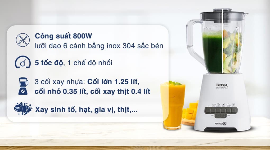 Ảnh Máy xay sinh tố đa năng Tefal BlendForce Piano BL47YB66