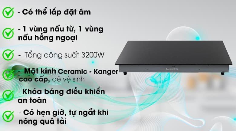 Ảnh Bếp từ hồng ngoại lắp âm Midea MC-IHD361