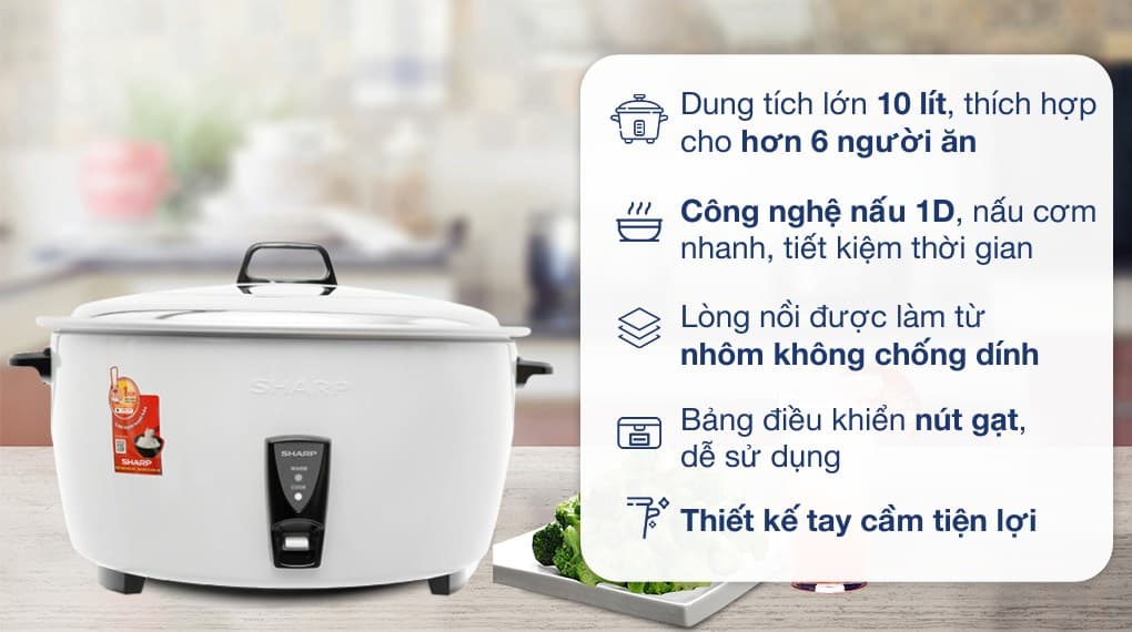 Ảnh Nồi cơm nắp rời Sharp 10 lít KSH-D1010V