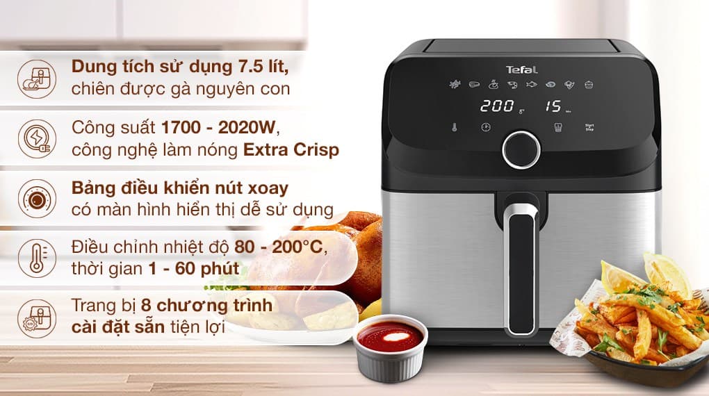 Ảnh Nồi chiên không dầu Tefal EY855D68 7.5 lít