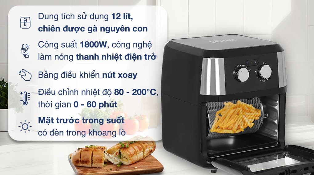 Ảnh Lò chiên không dầu Ferroli FAF-12M 12 lít