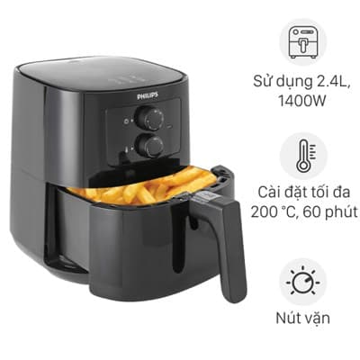 Nồi chiên không dầu Philips HD9200/90 4.1 lít