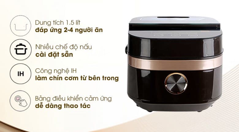 Ảnh Nồi cơm cao tần Midea 1.5 lít MB-HS4008