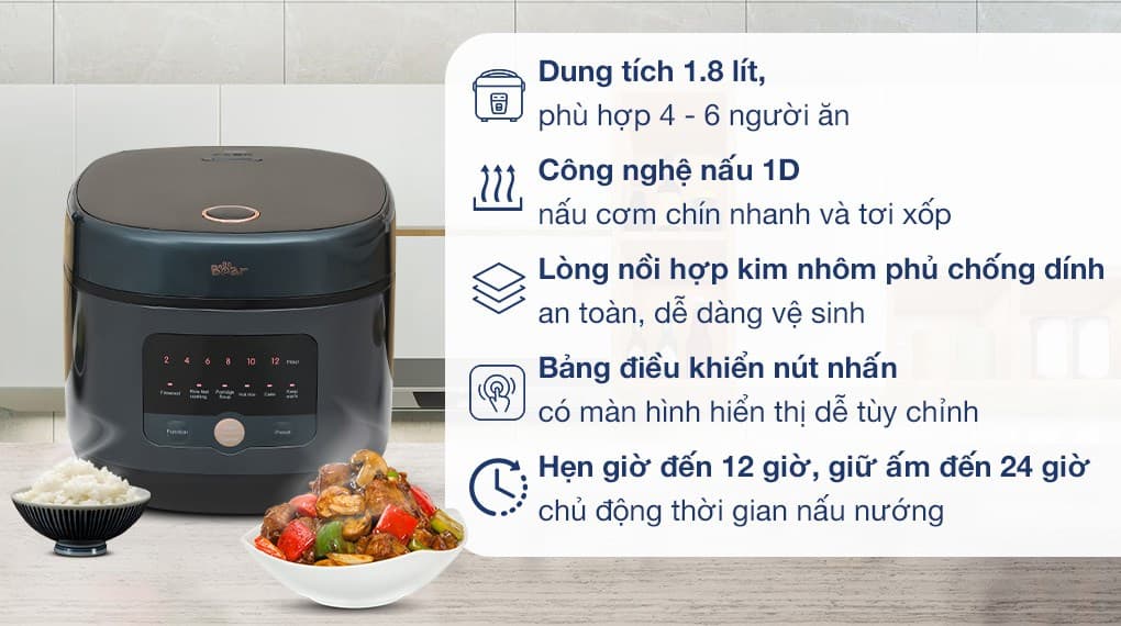Ảnh Nồi cơm điện tử Bear 1.8 lít DFB-P50E1