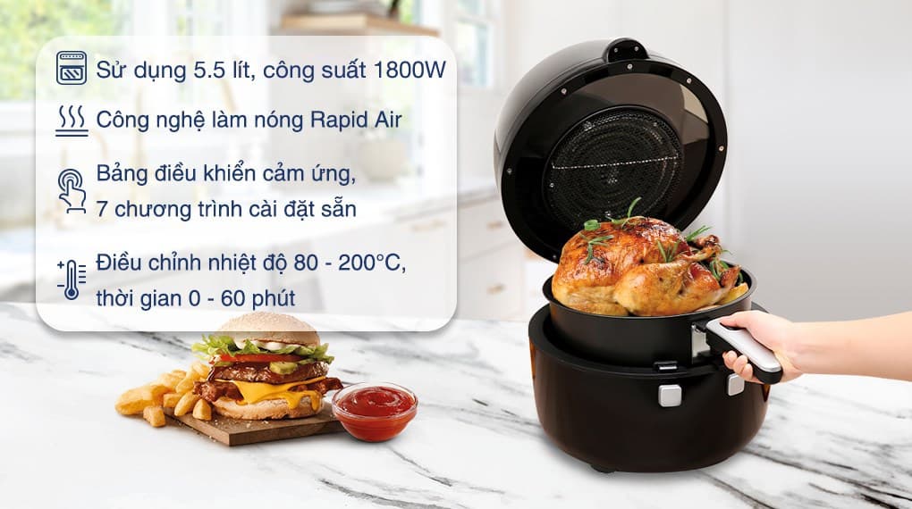 Ảnh Nồi chiên không dầu Kangaroo KG65AF 6.5 lít