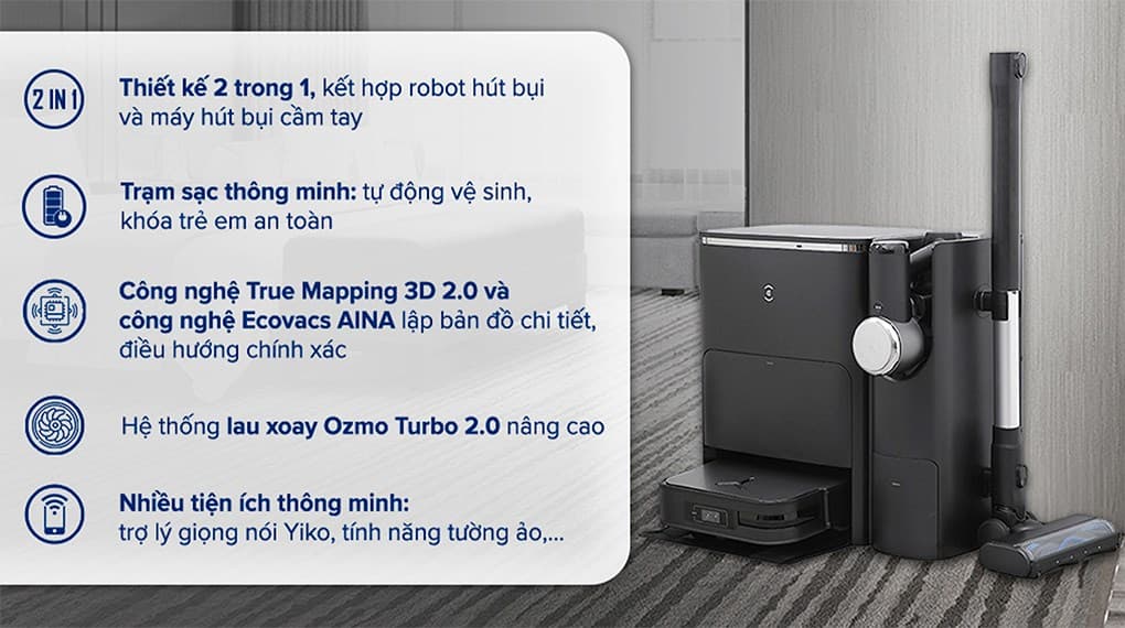 Ảnh Robot hút bụi lau nhà Ecovacs X2 Combo