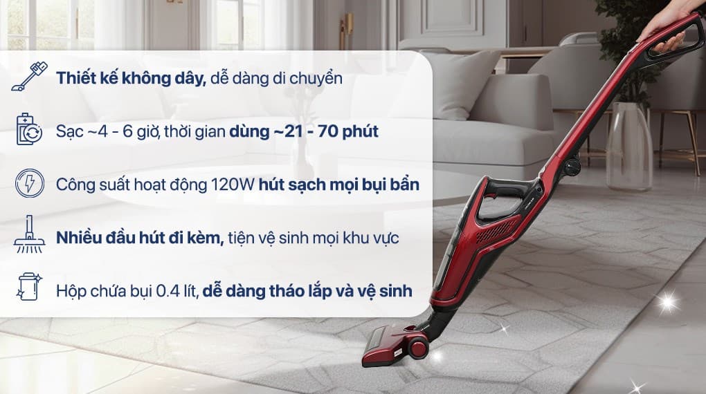 Ảnh Máy hút bụi không dây Hitachi PV-X85M MRE