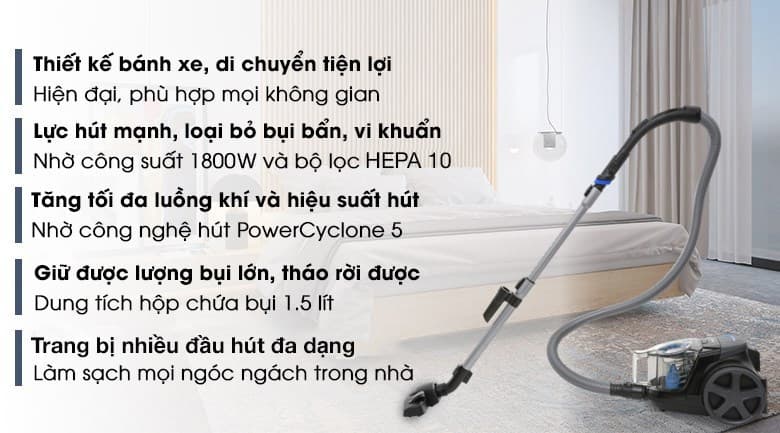 Ảnh Máy hút bụi dạng hộp Philips FC9350