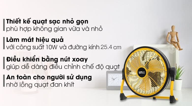 Ảnh Quạt sạc điện AC 3 cánh ARF01D113 10W