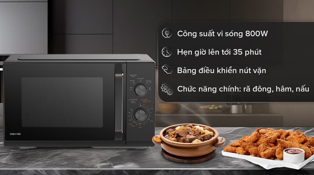 Ảnh Lò vi sóng Toshiba MW3-MM25PE(BK) 25 lít