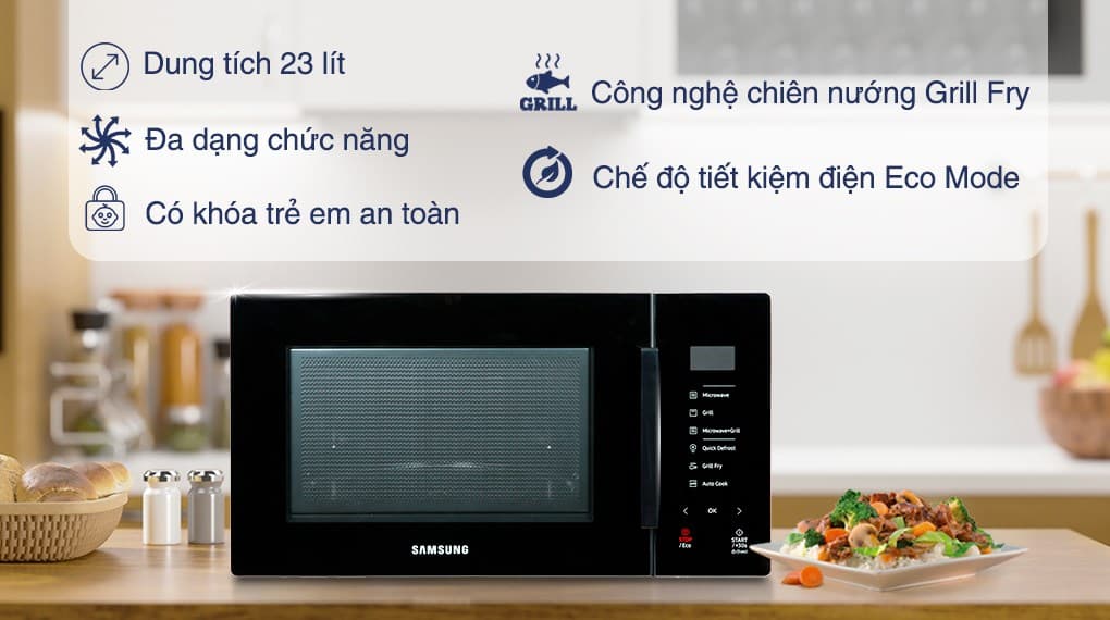 Ảnh Lò vi sóng có nướng Samsung MG23T5018CK/SV 23 Lít