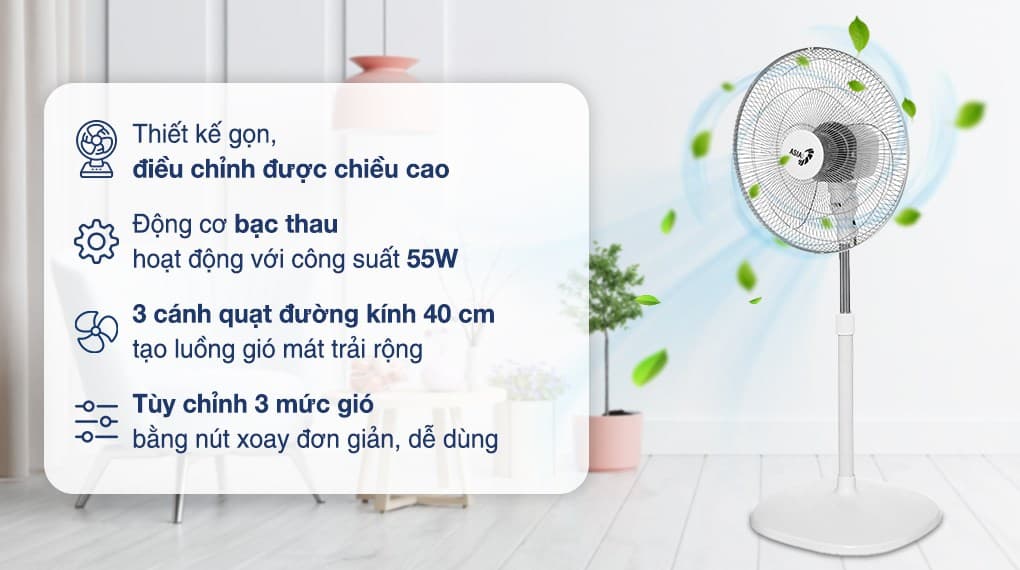 Ảnh Quạt đứng Asia 3 cánh VY449690 55W