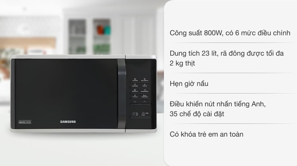 Ảnh Lò vi sóng Samsung MS23K3513AS/SV-N 23 lít