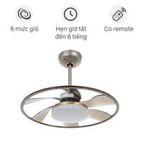 Quạt trần Benny 6 cánh XUFO22T 18W Nâu