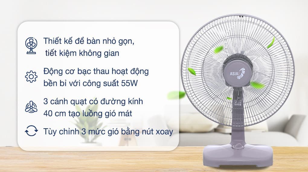 Ảnh Quạt bàn Asia 3 cánh VY355790 55W