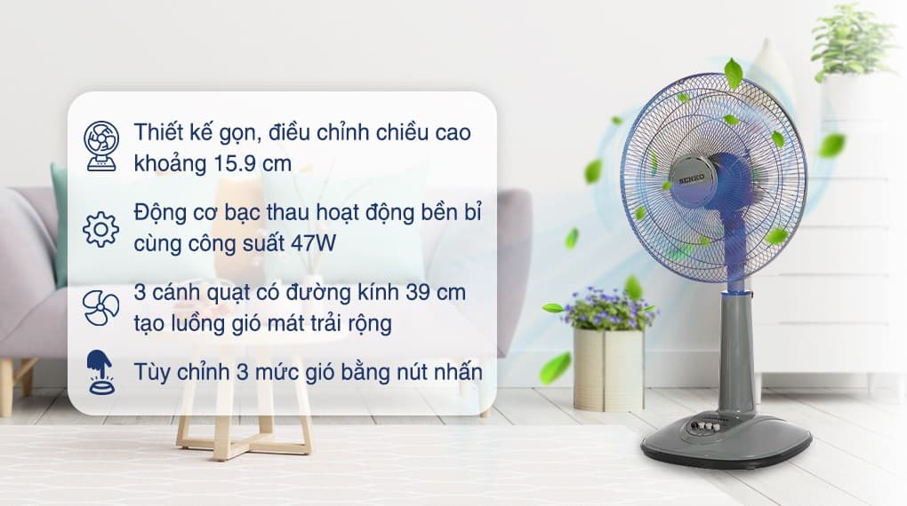 Ảnh Quạt lửng Senko 3 cánh L1638 47W
