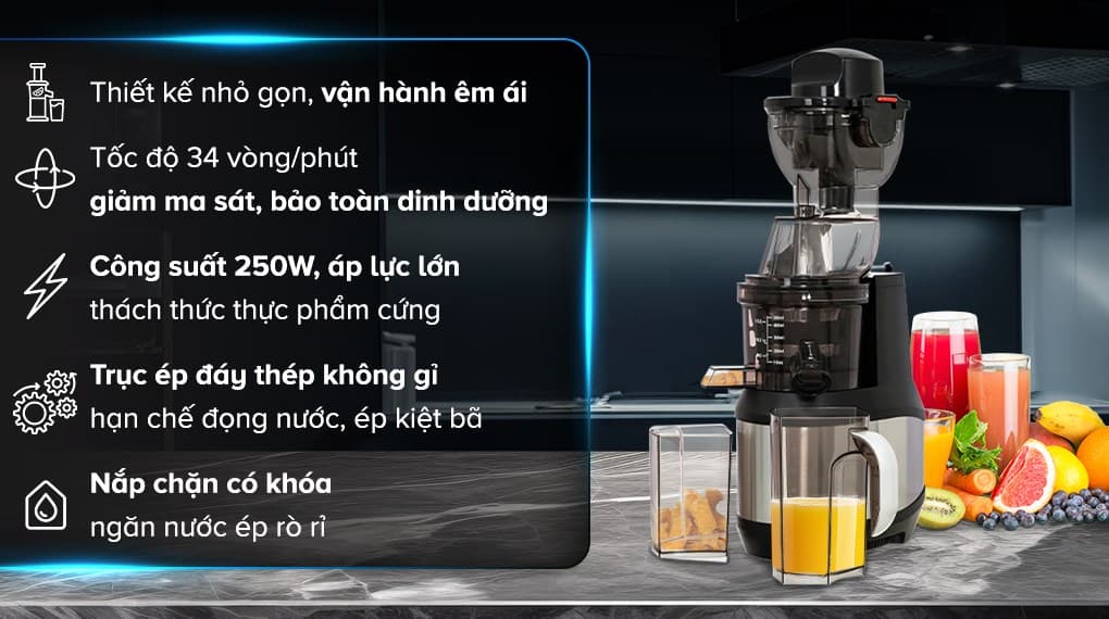 Ảnh Máy ép chậm Hafele JE230-BL (535.43.531)