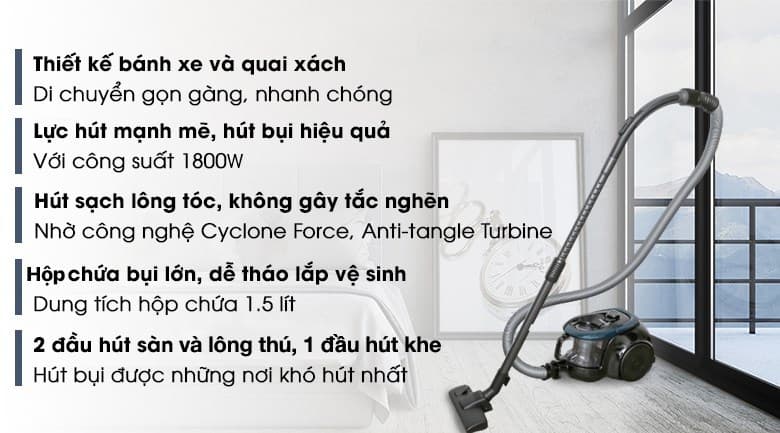 Ảnh Máy hút bụi dạng hộp Samsung VC18M21M0VN/SV-N
