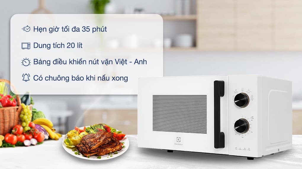 Ảnh Lò vi sóng Electrolux EMM20K22W 20 lít