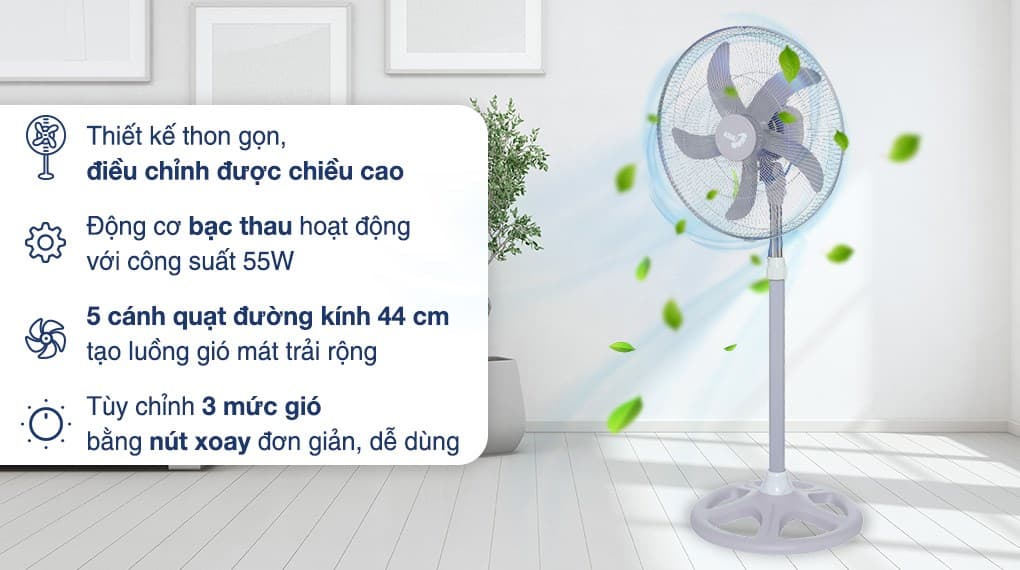 Ảnh Quạt đứng Asia 5 cánh VY539790 55W
